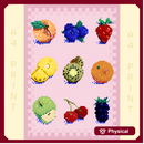 32 BIT Summer Fruits Art Print