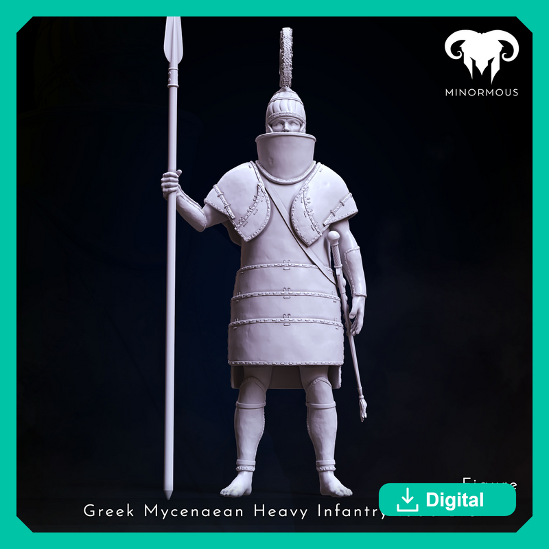 Figure - Greek Mycenaean Heavy Infantry 1500 B.C. Palace Guard!