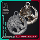 Lunar Wolf - Role Play Item -  PRESUPPORTED - Illustrated and Stats - 32mm scale