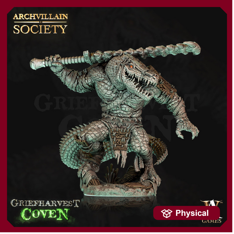 Crocodilian Ranger, Lizardfolk Lizardman mini | 28mm, 32mm, 75mm Scale Resin Miniature | Dungeons and Dragons Miniatures | Pathfinder | - Only-Games