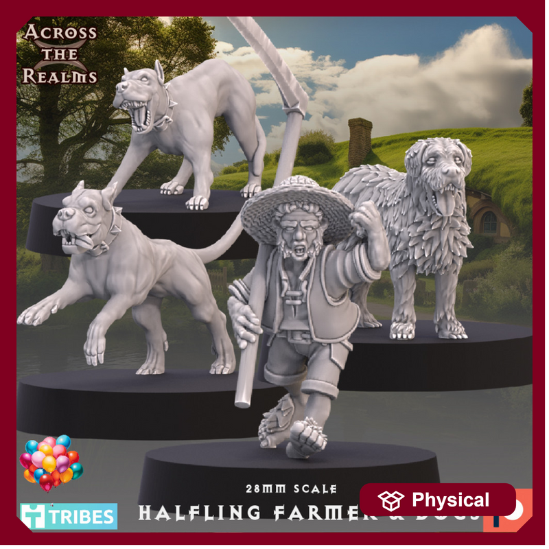 Halfling Farmer & Dogs - Only-Games