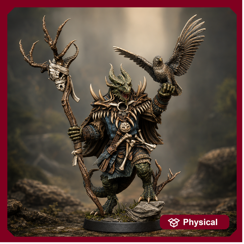 Dragonkin Druid Miniature STL | Digital Download - Only-Games