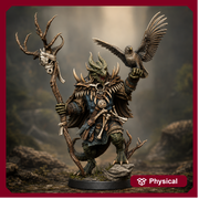 Dragonborn Druid, Wizard, PaintedorNot Original Design Unpainted Mini | 28mm,32mm, 54mm,75mm, 100mm Scales | Dungeons & Dragons | Pathfinder - Only-Games