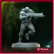 Sci-Fi Miniature Space Soldier Argo Commando |  28mm,32mm Scales & 54mm,75mm,100mm TALL | Resin Mini | Shocktrooper TPG | Archvillain Games - Only-Games