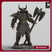 Oathbreaker Paladin, Fighter Battlemaster Battle Axe PC / NPC, DnD 5e Unpainted Mini| 28mm, 32mm,54mm,75mm,100mm Scales | Dungeons & Dragons - Only-Games
