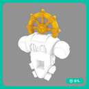 Cyber Samurai Iron Halo Dharma Wheel
