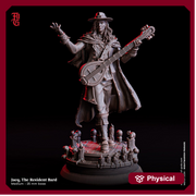 Human Bard Rogue PC NPC| Unpainted Resin miniature |28mm,32mm,54mm,75mm,100mm Scale| Figurine mini -D&D 5e | Flesh of Gods - Only-Games