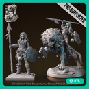 Dhoruba The Barbarian - Idle and Action Pose Lion Rider - STL only