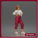 Woman Posing Casual Streetwear Outfit Cropped Sweatshirt Drop Crotch Jogger Pants Chunky Sneakers