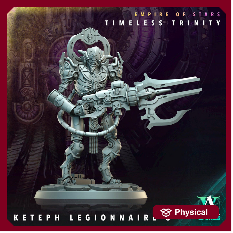 Sci-Fi Miniature Robot Legionnaire, Timeless Trinity | Base Diameter Sizes: 25mm,32mm, 50mm, 65mm,80mm | Resin Mini | Archvillain Games - Only-Games