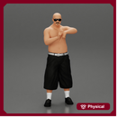 gangster standing in cropped trousers with sunglasses