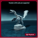 Troodon running up 1-35 scale dinosaur