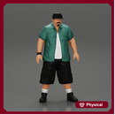 Big strong gangster homie in cap and short standing