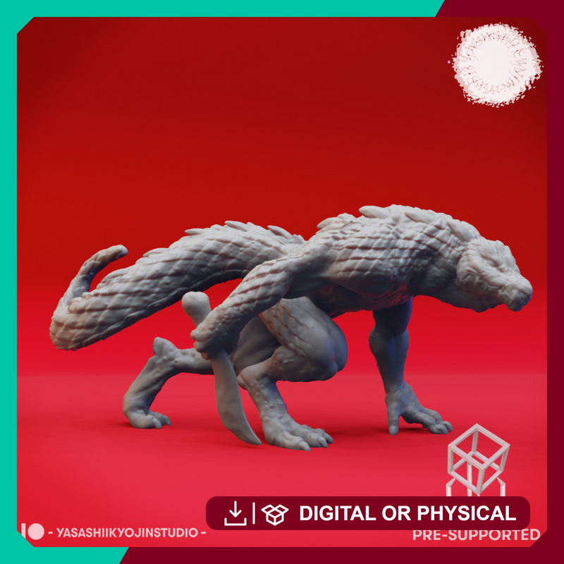 Lizardfolk Stalker - Book of Beasts - Tabletop Miniature (Pre-Supported)