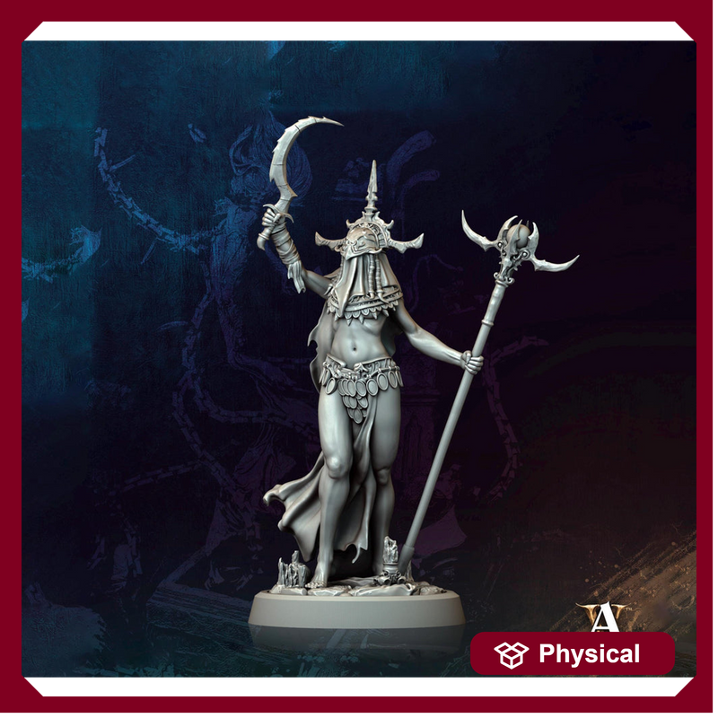 Human Female Necromancer Warlock Sorcerer Cultist | 28mm,32mm,54mm,75mm,100mm Scales| Dungeons and Dragons | Pathfinder | Archvillain Games - Only-Games