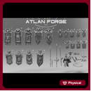 Minoan War Banners (18) + Standard Bearer