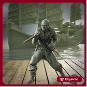 Swashbuckler Pirate Rogue Two daggers | Sea encounter | 28mm, 32mm,54mm,75mm,100mm Scales | Player Character D&D 5e Pathfinder Figurine - Only-Games