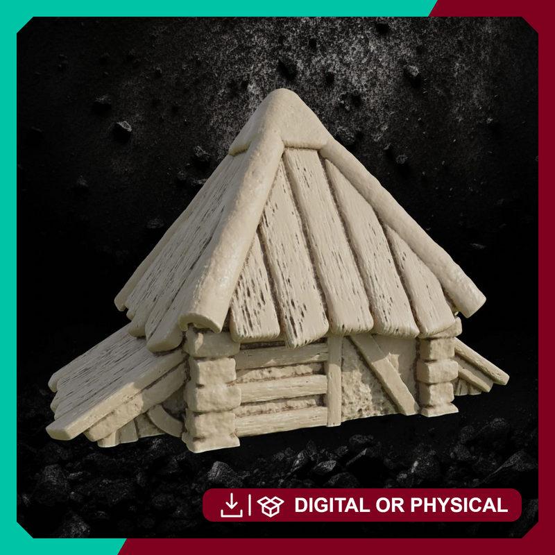 Reichlindorf House 2 - Timber Framed Village Home STL for DnD & Wargaming