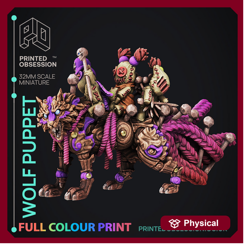 Wolf Puppet - Pre-Coloured - 32mm Scale - Only-Games