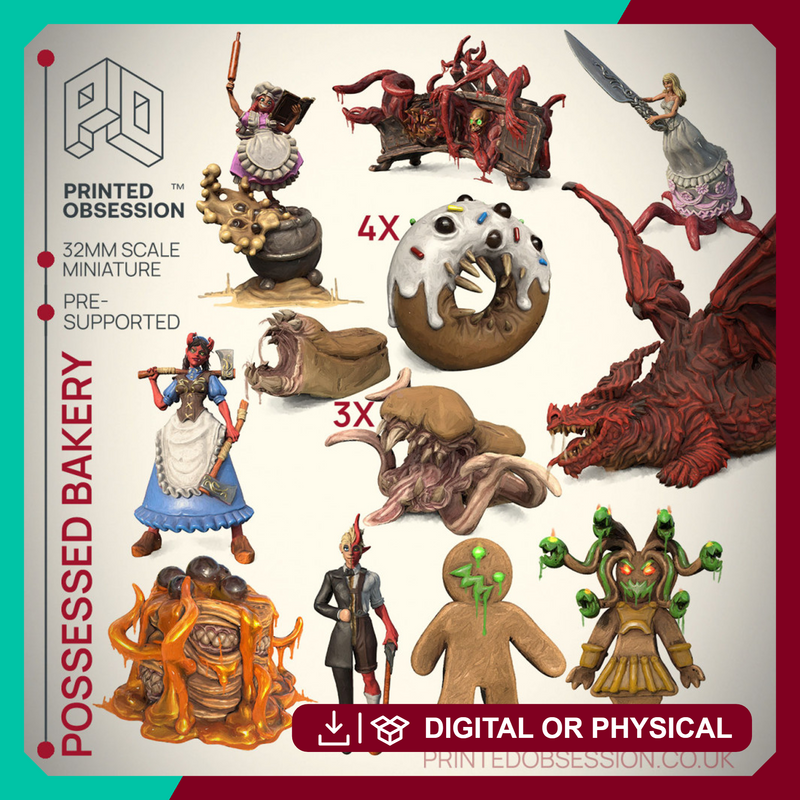 Possessed Bakery - 17 Model Pack - PRESUPPORTED - Illustrations & Rules