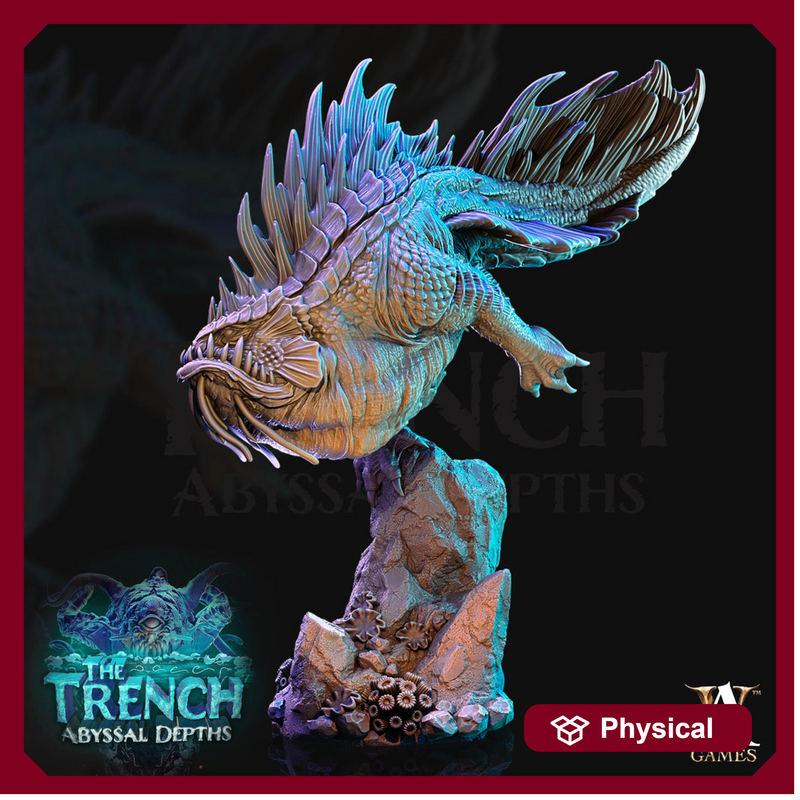 Aquatic Monster Predator | 134mm Tall Resin Miniature | Dungeons and Dragons Miniatures | Pathfinder | DnD 5e | Underwater | Role Playing - Only-Games