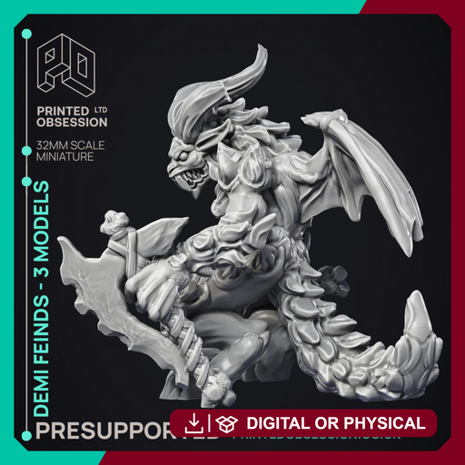 Demi Fiends - 3 Models - PRESUPPORTED - Hell Hath No Fury - 32mm model - Only-Games