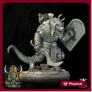 Lizardfolk Crocodilian Lizardman | 28mm, 32mm, 54mm, 75mm, 100mm Scale Resin Miniature | Dungeons and Dragons 5e Miniatures | Pathfinder | - Only-Games