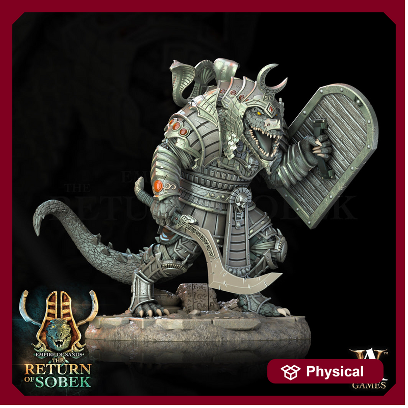 Lizardfolk Crocodilian Lizardman | 28mm, 32mm, 54mm, 75mm, 100mm Scale Resin Miniature | Dungeons and Dragons 5e Miniatures | Pathfinder | - Only-Games