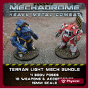 Mechadrome Terran Light Mech Bundle (15mm scale)