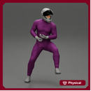 Biker man in helmet on a motorcycle stopped