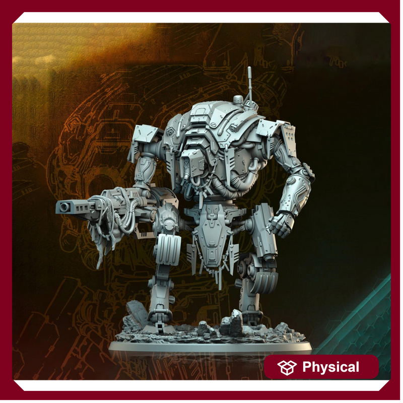 Sci-Fi Heavy Battle Suit, Mech Knight Miniature | 32mm, 40mm, 50mm, 65mm 80mm BASE SIZES | Resin Unpainted | - Only-Games