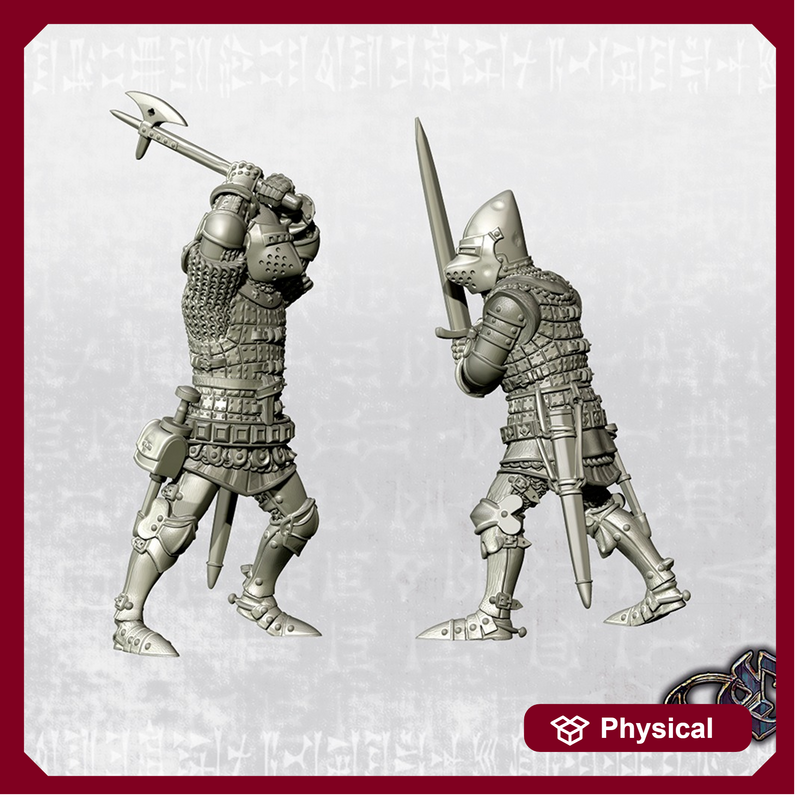 Duelling Knights on Foot - Late 14th - 34mm