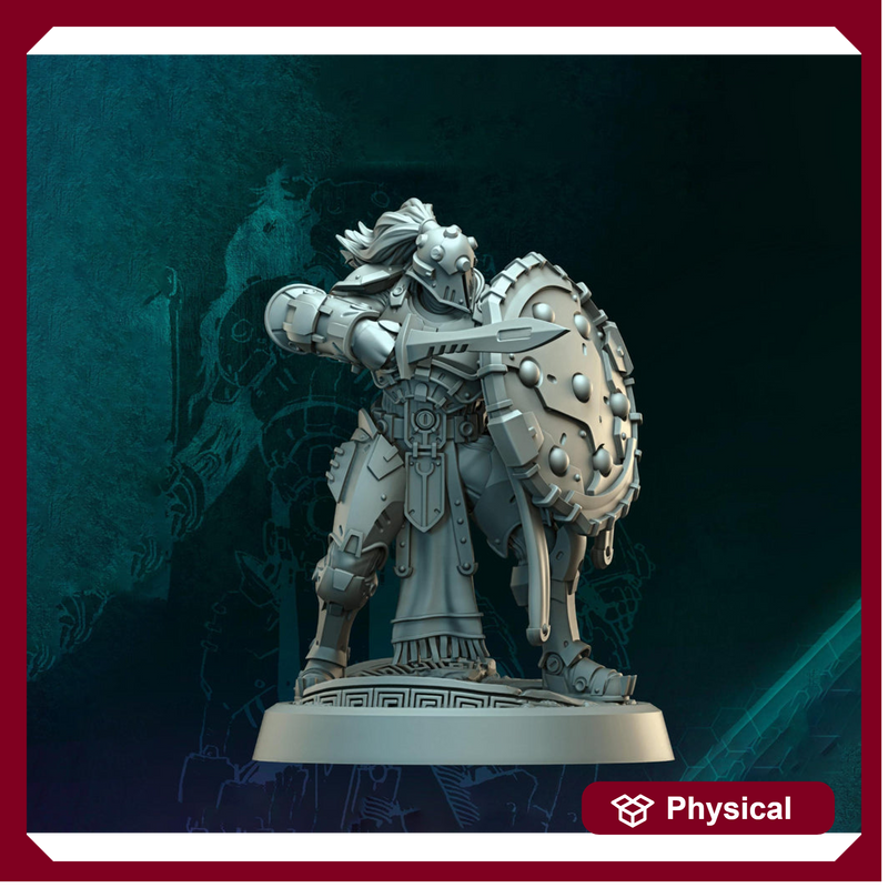 Sci-Fi Miniature Space Knight, Hellas Black Hoplites | 5 Sizes /Scales | Resin Mini - Only-Games