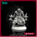 (0001) Male human half orc barbarian with two axes
