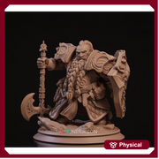 Dwarf Fighter, Paladin, Battle Master PC /NPC UNPAINTED D&D| 5 Sizes/Scales - Only-Games