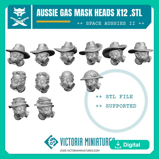 Aussie Gas Mask Heads - Only-Games