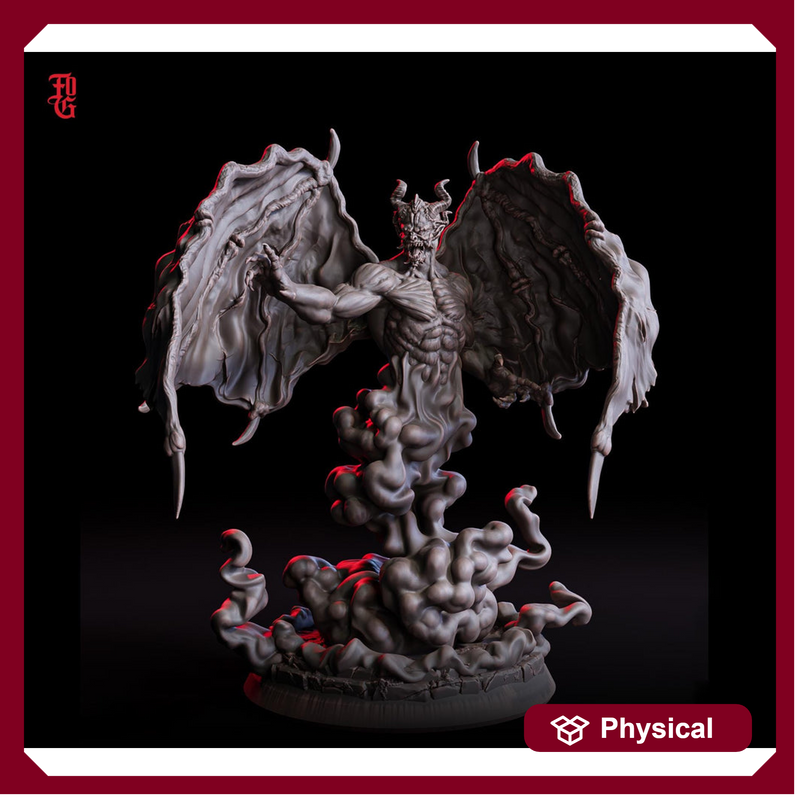 Demon, Devil, Fiend Unpainted figure| 28mm,32mm,54mm,75mm,100mm Scale Resin Miniature Dungeons and Dragons D&D 5e Pathfinder | Flesh of Gods - Only-Games