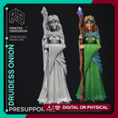 Druidess Onion - Fey Druid -  PRESUPPORTED - Illustrated and Stats - 32mm scale