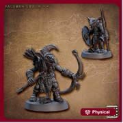 Goblin Fighter  Bow, Spear and Shield  | 28mm, 32mm Scale, 54 tall, 75 tall Resin Miniature | Dungeons and Dragons | Artisan Guild - Only-Games
