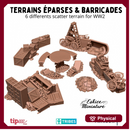 WW2 Scatter terrains X6 - 28mm for wargame