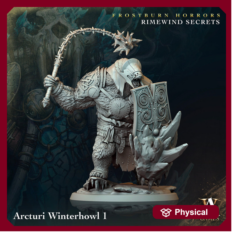 Frostburn Bear Vanguard | Archvillain Games | DnD RPG Role Playing Game | Pathfinder | Figure for Painting | Resin | Dungeons and Dragons | - Only-Games