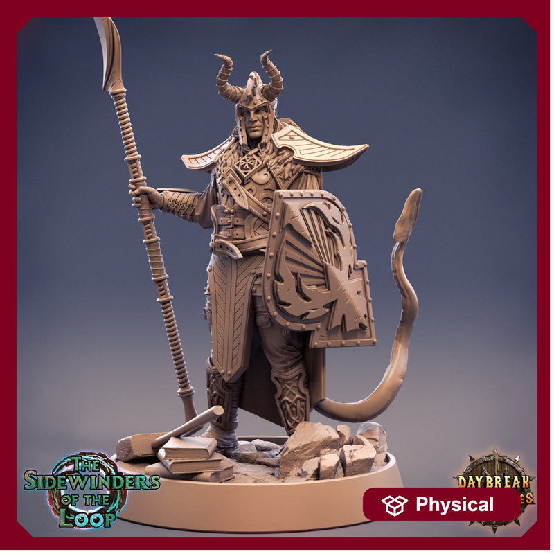 Tiefling Fighter Weapon Master Cambion | 28mm, 32mm, 75mm Scale Resin Miniature | Dungeons and Dragons | Pathfinder | - Only-Games