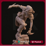 Female Human Rogue Assassin PC / NPC Unpainted Miniature | 28mm, 32mm,54mm,75mm, 100mm Scales | Dungeons and Dragons Pathfinder | NERIKSON - Only-Games