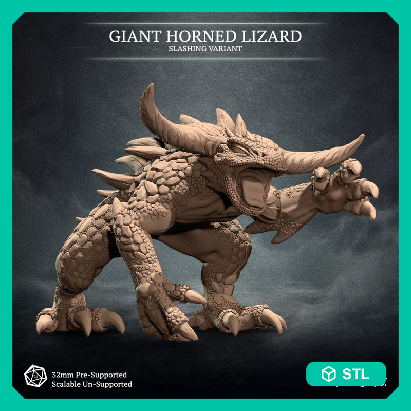 Giant Horned Lizard - Slashing Variant