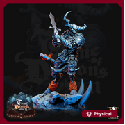 Undead Death Fighter, Demon Hell Knight | 28mm, 32mm, 75mm Scale | Dungeons and Dragons 5e Miniatures | Pathfinder | Archvillain games - Only-Games