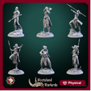 Barbarian warlords females set 6 miniatures 32mm