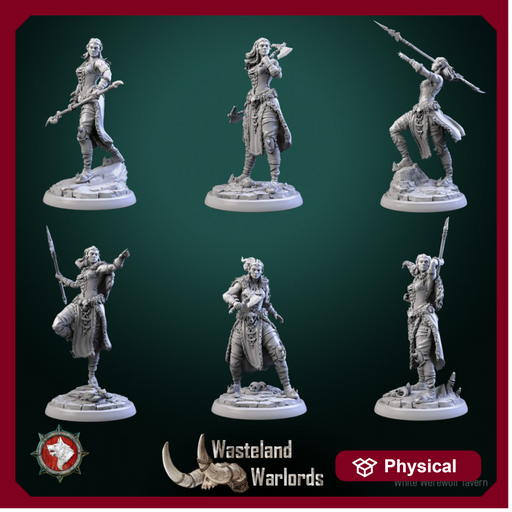 Barbarian warlords females set 6 miniatures 32mm - Only-Games