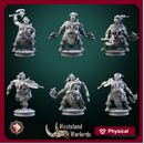 Big barbarian females set 6 miniatures 32mm