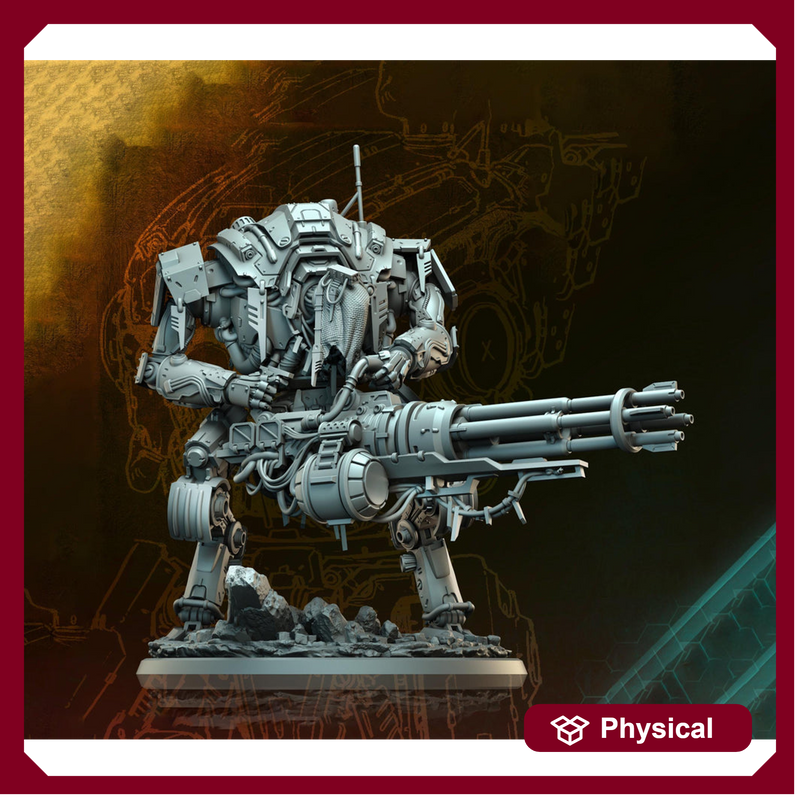 Sci-Fi Heavy Battle Suit, Mech Knight Miniature | 32mm, 40mm, 50mm, 65mm 80mm BASE SIZES | Resin Unpainted | - Only-Games