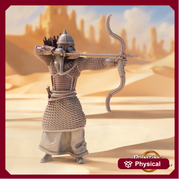 Human Ranger Fighter in Chainmail with Bow | Miniature | 28mm, 32mm, 75mm, 100mm Scales | Pathfinder Figure | DnD | Figurine unpainted | - Only-Games